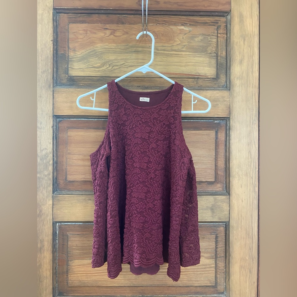 Burgundy Lace Women’s Top